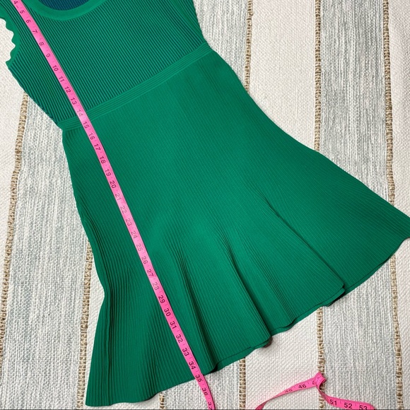 Diane Von Furstenberg Adi Green Ribbed Dress Small - Picture 4 of 10